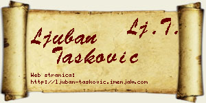 Ljuban Tasković vizit kartica